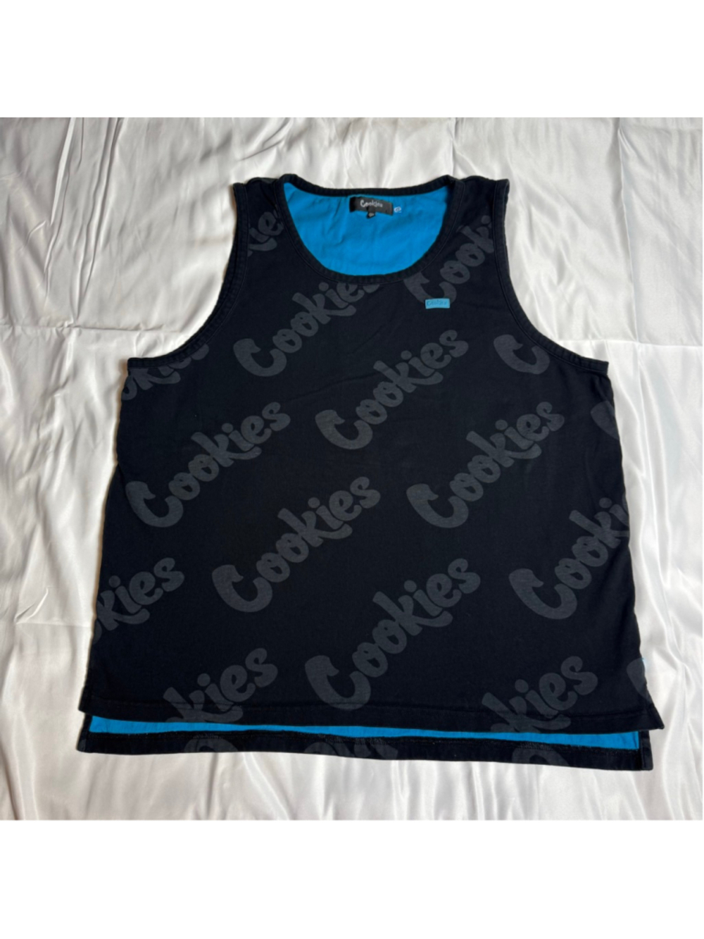 Men's Cookies Black and Blue Tank Top XXL